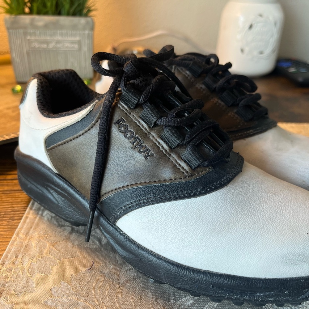 FootJoy Kids Black and White Sneakers
